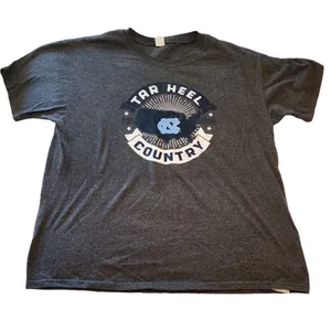 Hanes Tar Heel Country T-Shirt UNC‎ Basketball Gray Mens Large thumbnail 1