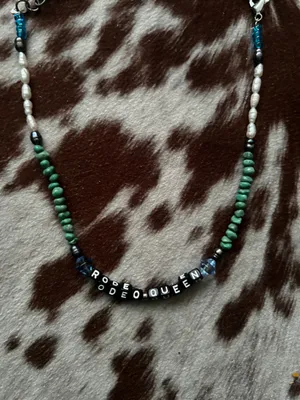 Beaded necklace Rodeo Queen handmade brand new Green thumbnail 6