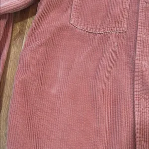 American Eagle Corduroy Button Down Shirt in Pink thumbnail 7
