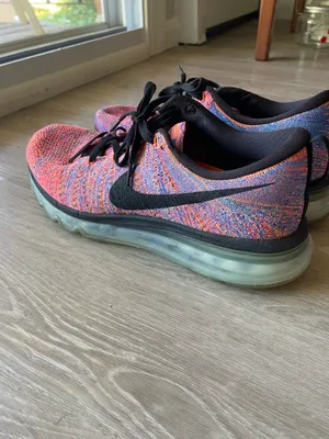 Nike Flyknit Air Max Blue Concord Crimson Sneakers thumbnail 5