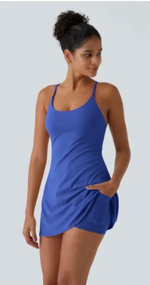 Size XS Halara SoftlyZero Plush Backless Active Dress-Easy Peezy Edition thumbnail 1