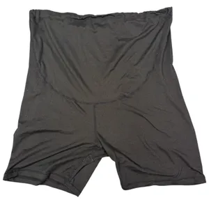 Maternity Biker Shorts Women's XL Black High Waist Full Panel Stretch Athletic thumbnail 2