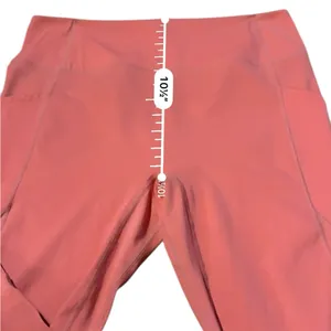 Le‎ Ore Coral Pink High Rise Cropped Pull-On Leggings Sz L thumbnail 13