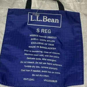 L.L. Bean Rain Jacket Women Blue TEK 2.5 Long‎ Parka Gorpcore 268313 Quiet Lux thumbnail 2
