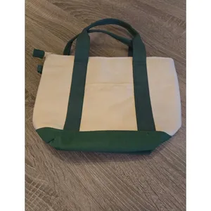Starbucks Peanuts Snoopy Woodstock Canvas Tote Bag Green Cream Pumpkin NWT thumbnail 2