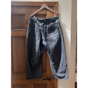 FREE PEOPLE Moxie Pull-On Barrel Jeans in Night Hawk Black Size 30 thumbnail 7