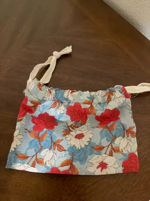 Indian Handmade silk drawstring bag thumbnail 2