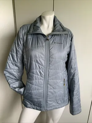 Columbia Omni-Heat gray women’s medium quilted puffer jacket thumbnail 1