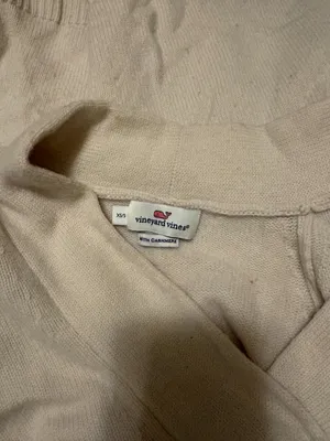 Vineyard Vines With Cashmere Sweater XS/S Xtra Small Small Ivory Cashmere Blend thumbnail 3