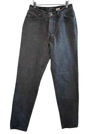 Vtg Levi's 501 17501 High Waisted Mom Jeans Black Cotton Made in USA‎ Sz 13 26" thumbnail 1