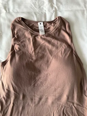 Dusty Pink Athletic Racerback Tank With Padding thumbnail 2