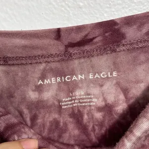 American Eagle Women Tie Dye Purple Crop Top Spaghetti Strap Size Large.‎ thumbnail 4