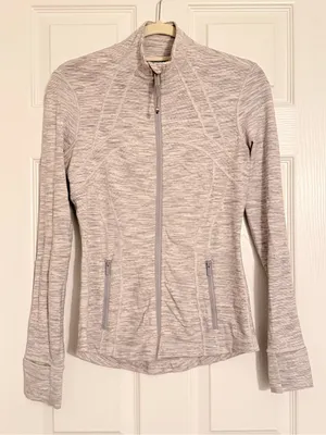 Lululemon Define Jacket size 6 Luon Heather‎ Light Grey thumbnail 1