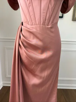 Azazie Amyra Stretch Rosette Mermaid Off the Shoulder Stretch Satin Convertible thumbnail 5