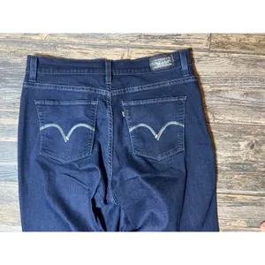 Levi's 512 Bootcut Jeans Perfectly Slimming Dark Wash Denim Size 14 Stretch‎ thumbnail 5