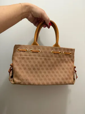 Vintage Dooney & Bourke Tassel Monogrammed Purse - 90’s Brown Leather thumbnail 2