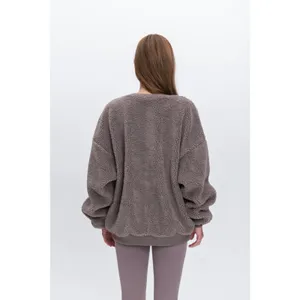 The Bar Gigi Sweatshirt Cinder/Grey Size XL Sherpa Teddy Loungewear Oversized thumbnail 14