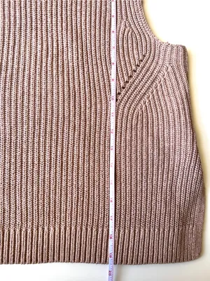Abercrombie & Fitch XS Brown Sleeveless Turtleneck Ribbed Sweater Vest thumbnail 9