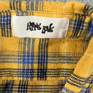 Patchwork Flannel Shirt Women L Cropped Colorblock Plaid‎ Grunge Punk Raw Hem thumbnail 4
