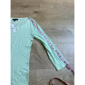 NWT Womens J Crew 3/4 sleeve green tshirt 100% cotton minimalist size S thumbnail 7