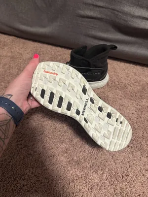 Merrell Black and White High-Top Trail Sneakers thumbnail 2