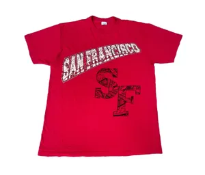 Shaka Vintage San Francisco 49ers Ride Or Die Red Graphic T-shirt thumbnail 1