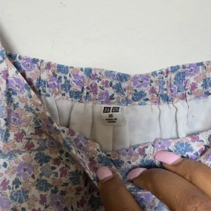 Uniqlo Women Mini Dress XS Ditsy Floral Cottage Tiered Babydoll Purple‎ Wedding thumbnail 5