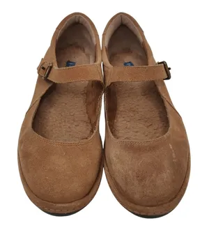 Tan Suede Mary Janes by Lands end sz 8 thumbnail 1