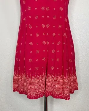 NWOT Mudd Women’s Size Large Red Floral Romper thumbnail 8