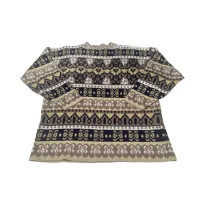 Vintage Arielle Fair Isle‎ Knit Sweater Brown Tan Lurex Metallic Made in USA L thumbnail 4