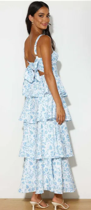 Showpo Blue Floral Dress 2 thumbnail 3