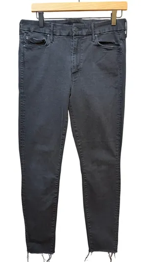 MOTHER THE LOOKER ANKLE FRAY Not Guilty‎ Black Size 31 thumbnail 1