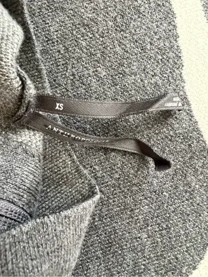 By Anthropologie Mock Neck Short Sleeve Knit Floral Gray Mini Dress Size XS thumbnail 4