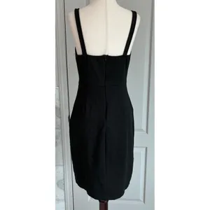 DO+BE Womens Black V-Neck Bodycon Mini Dress GY0272‎ Size M LBD Cocktail Party thumbnail 4