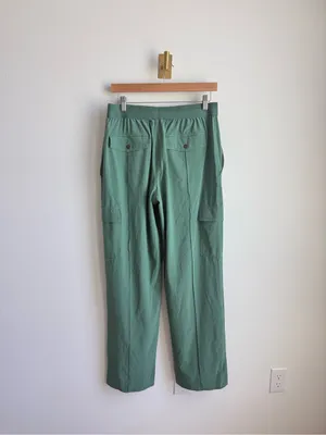 Athleta Vienna Cargo Pants Women 12 Vineyard Green Utility Hiking Travel Stretch thumbnail 7