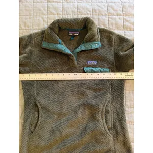 Patagonia Re-Tool Snap-T Fleece Pullover Olive Green Small Woman's thumbnail 2