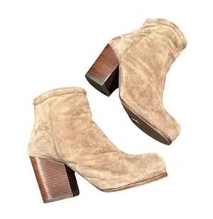 Jeffrey Campbell HAVANA LAST RUMBLES TAN SUEDE CHUNKY HEEL ANKLE BOOTIE SHOES 9 thumbnail 3