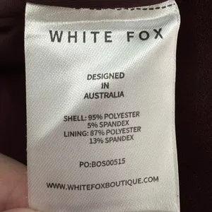 White Fox One‎ Desire Mini Dress Small Dark Burgundy Cutout Long Sleeve Beaded thumbnail 10