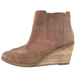 Frye and Co Wedge Booties Womens‎ 7 Brown Suede Pointed Toe Ankle Boots thumbnail 9
