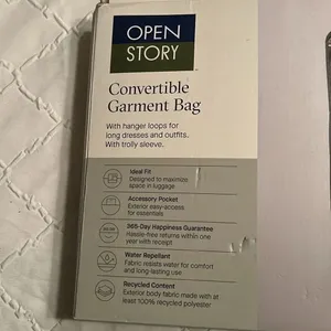 Open Story Convertible Gray Garment Bag thumbnail 3