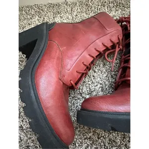 Frye Savannah Leather Classic Lace Up Streetwear Combat Heeled Boots 8.5 thumbnail 7