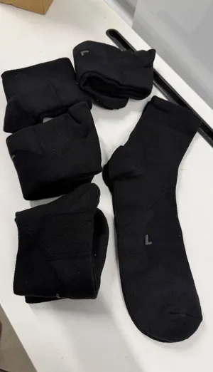 GLENMEARL Womens Crew Gym Socks Black Athletic Performance Size 9-11 Lot of 5 thumbnail 1