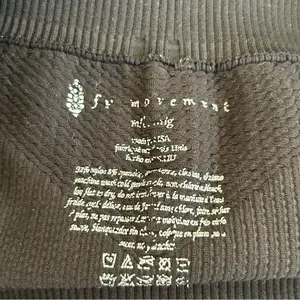 Free People Movement Black Waffle‎ Ribbed Athletic Workout Hot Pants Shorts M/L thumbnail 3