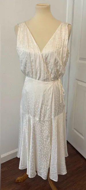 THE KOOPLES Jacquard Polka Dot Wrap Midi Cockatail Dress Size 1 US Small *Read* thumbnail 1
