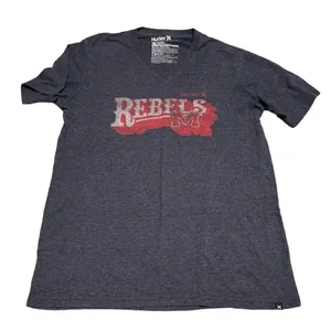🔥 Hurley Ole Miss Rebels‎ Graphic Tee Gray Size L 🏈✨ thumbnail 1