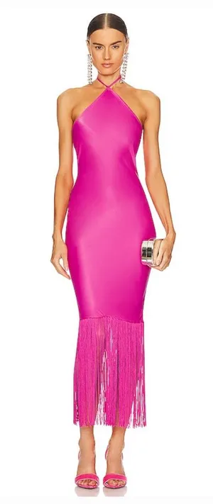 Camila Coelho Payton Maxi Dress in Hot Pink thumbnail 1