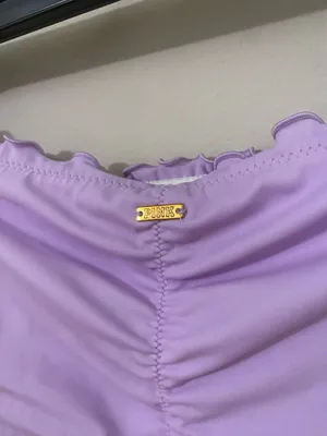 PINK Victoria's Secret Lilac Ruffle Bikini Bottoms thumbnail 4