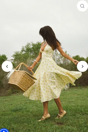 American Threads Alice Floral Halter Midi Dress thumbnail 3