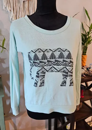 Billabong Scoop Neck Long Sleeve With Elephant Graphic size Small thumbnail 1