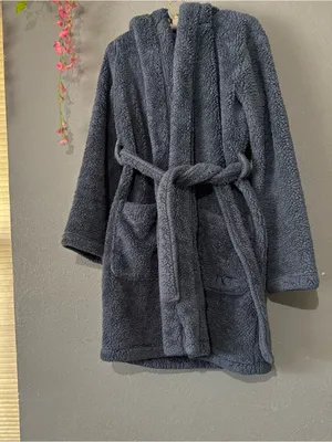 UGG Blue Sherpa Hooded Robe thumbnail 2